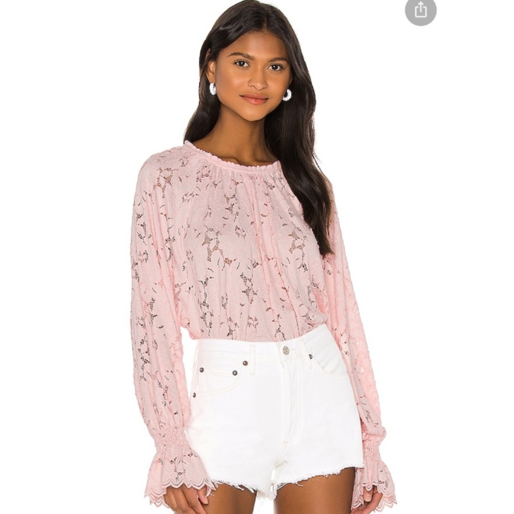 NWT Free People Olivia Lace Top